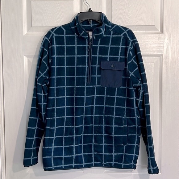 Goodfellow & Co Other - Goodfellow & Co Polar Fleece Pullover - Mens Medium Plaid 1/4 Zip. NWT